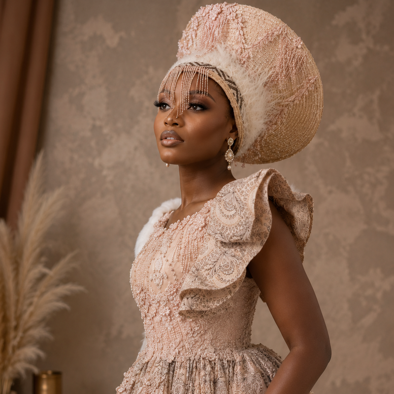 Full Traditional Wedding Attire Dress