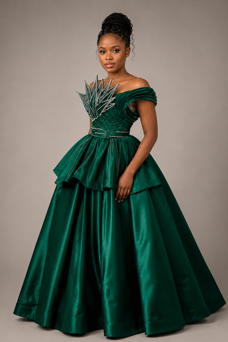 Custom Made Green Dress