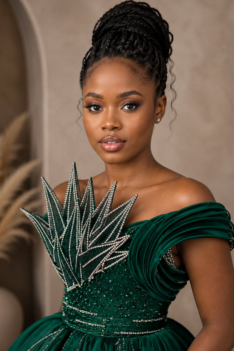 Custom Made Green Dress